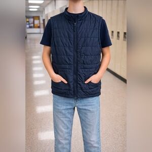 Navy Quilted Vest
